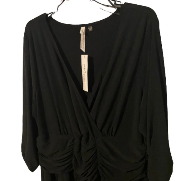 NWT NY Collection Plus Ruched Cocktail Dress - Picture 3 of 9